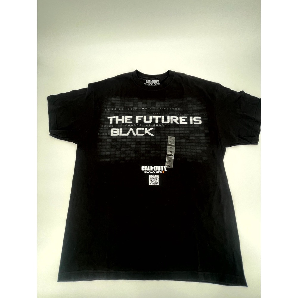 NWT COLLECTOR Call of Duty Black Ops II Future Is Black Gaming Promo T Shirt XL